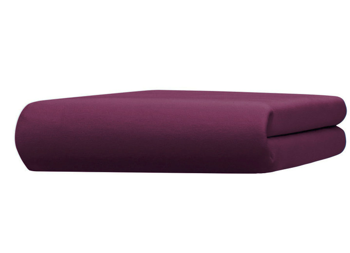 Spannbetttücher - Edel-Jersey-Spannbetttuch mit Elasthan, in Größe 133 (1x 90–120/190–220 cm, Matratzenhöhe 18–35 cm) bis 938 (1x 180–200/200–220 cm, für Topperhöhe 4–10 cm), in Farbe MITTELBLAU, in Ausführung Edel-Jersey-Stretch Deluxe Ansicht 10