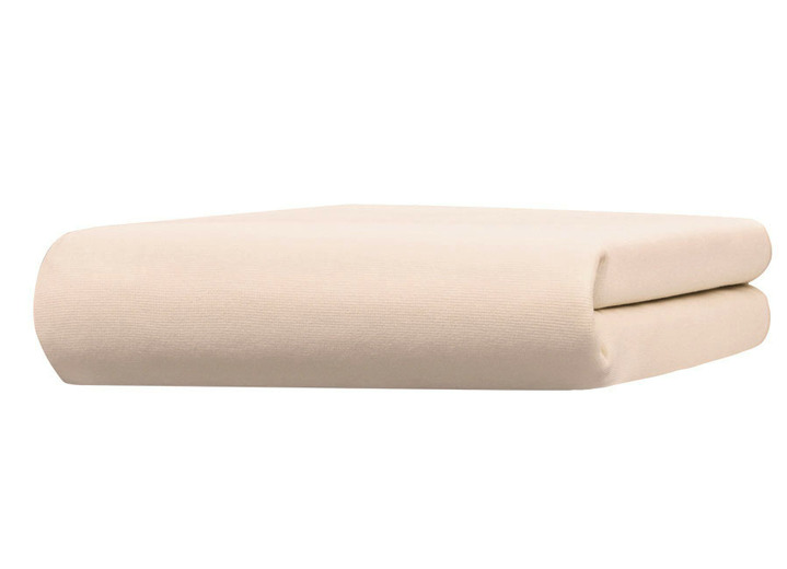Spannbetttücher - Edel-Jersey-Spannbetttücher aus feinster Mako-Baumwolle, in Größe 133 (1x 90–120/190–220 cm, Matratzenhöhe 18–35 cm) bis 938 (1x 180–200/200–220 cm, für Topperhöhe 4–10 cm), in Farbe CAMEL, in Ausführung Edel-Jersey-Stretch Deluxe Ansicht 1