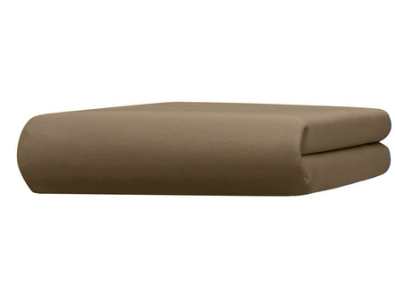 Spannbetttücher - Edel-Jersey-Spannbetttuch von Bellana, in Größe 133 (1x 90–100/190–200 cm) bis 138 (1x 180–200/ 200 cm), in Farbe MITTELBLAU, in Ausführung Edel-Jersey Exclusiv – Farbe MARONE – Ansicht 