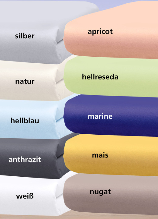 Spannbetttücher - Superweiche Spannbetttücher und Kissenbezüge Ansicht 2 Spannbetttücher - Superweiche Spannbetttücher und Kissenbezüge, in Größe 120 (1 Kissenbezug, 80/ 80 cm) bis 138 (1 Spannbettuch, 180–200/200 cm), in Farbe WEISS Ansicht 2