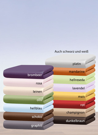 Mako-Feinjersey-Spannbetttücher und Kissenbezüge aus 100% Baumwolle