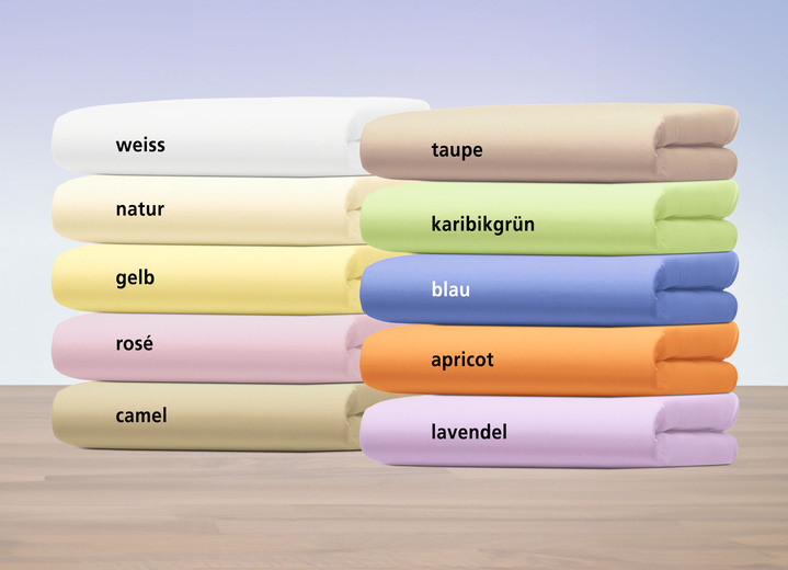 Spannbetttücher - Bellana Vital-Jersey-Spannbetttuch mit Lyocell (TENCEL™), in Größe 133 (1 Spannbettt 90–120/200–220) bis 138 (1 Spannbettt 180–200/200–220), in Farbe BLAU Ansicht 2