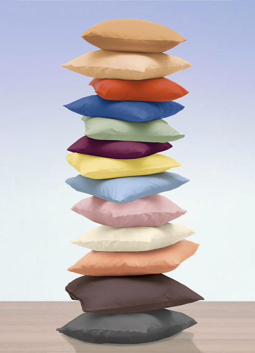 Bettwaren - 2er-Pack Kissenbezüge aus 100% Baumwolle, in Größe 121 (2 Kissenbezüge, 40/80 cm) bis 125 (2 Kissenbezüge, 40/60 cm), in Farbe LACHS