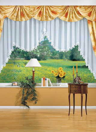 Klassisch - M-Bogen-Store – Farbe WEISS Klassisch - M-Bogen-Store, in Größe 060 (100x300 cm) bis 167 (H175xB900 cm), in Farbe WEISS