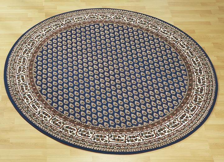 Teppiche - Brücken/Teppiche und Bettumrandungen mit Mir-Muster, in Größe 105 (Brücke,60x110 cm) bis 309 (2 Vorleger, 60x110 cm und 1 Läufer, 60x320 cm), in Farbe BLAU Ansicht 1