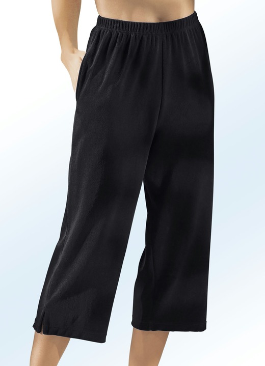 Freizeithosen - Frottier-Hose in Capriform Ansicht 3 Freizeithosen - Frottier-Hose in Capriform, in Größe 038 bis 056, in Farbe TÜRKIS Ansicht 3