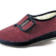 Hausschuhe - Atmungsaktive Damen-Hausschuhe, mit Klettverschluss, in Größe 037 bis 043, in Farbe MARINE – Farbe BORDEAUX – Ansicht 1