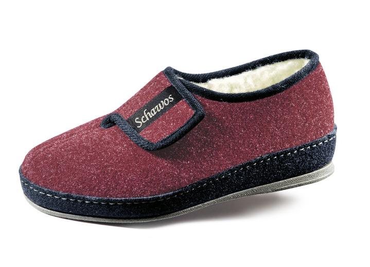 Hausschuhe - Atmungsaktive Damen-Hausschuhe, mit Klettverschluss, in Größe 037 bis 043, in Farbe MARINE Ansicht 3
