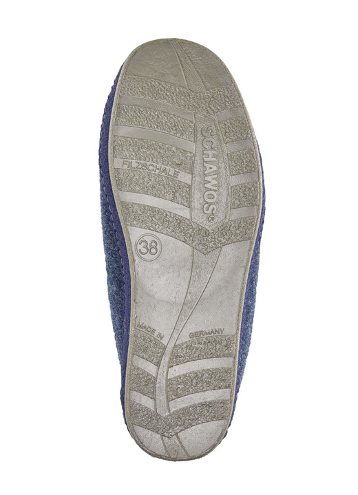 Hausschuhe - Atmungsaktive Damen-Hausschuhe, mit Klettverschluss, in Größe 037 bis 043, in Farbe MARINE Ansicht 2