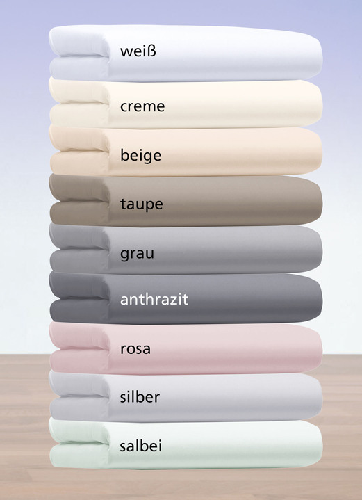 Spannbetttücher - Angenehme Spannbetttücher, in Größe 131 (1 Spannbetttuch, 100/200 cm) bis 138 (1 Spannbetttuch, 180-200/200 cm), in Farbe WEISS