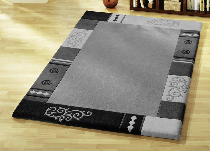 Teppiche - Handgetuftete Brücken, Teppiche und Bettumrandungen, in Größe 103 (Brücke, 60x90 cm) bis 325 (Bettumrandung, 3-teilig), in Farbe GRAU Ansicht 1