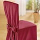 Sessel- & Sofaüberwürfe - Elegante Stuhlhusse mit Bindebändern – Farbe ROT Sessel- & Sofaüberwürfe - Elegante Stuhlhusse mit Bindebändern, in Größe 106 (Stuhlhusse) bis 112 (Stuhlhusse, 2er-Set), in Farbe SILBER