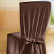 Sessel- & Sofaüberwürfe - Elegante Stuhlhusse mit Bindebändern – Farbe BRAUN Sessel- & Sofaüberwürfe - Elegante Stuhlhusse mit Bindebändern, in Größe 106 (Stuhlhusse) bis 112 (Stuhlhusse, 2er-Set), in Farbe SILBER