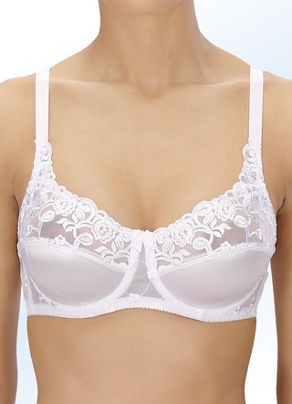 BH mit Spitze - Naturana Zweierpack Bügel-BH mit Tüllstickerei im Vorderteil, in Größe 075 bis 105, in Cup B, in Farbe 2X WEISS – Farbe 1X WEISS, 1X SCHWARZ – Ansicht 