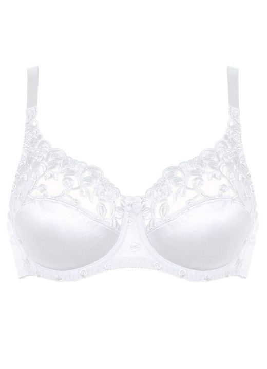 BH mit Spitze - Naturana Zweierpack Bügel-BH mit Tüllstickerei im Vorderteil, in Größe 075 bis 105, in Cup D, in Farbe 2X WEISS Ansicht 2