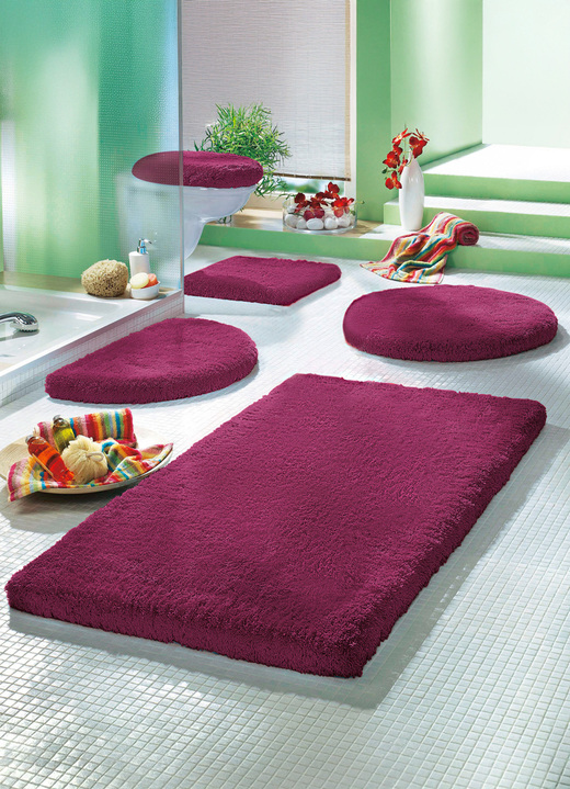 Badgarnituren - Mesana Badgarnitur mit rutschhemmender Rückseite, in Größe 100 (Vorleger halbrund, 50/ 80 cm) bis 112 (Deckelbezug, 47/ 50 cm), in Farbe ZIEGEL Ansicht 13