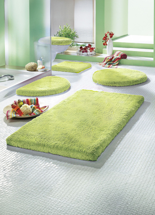 Badgarnituren - Mesana Badgarnitur mit rutschhemmender Rückseite, in Größe 100 (Vorleger halbrund, 50/ 80 cm) bis 112 (Deckelbezug, 47/ 50 cm), in Farbe ZIEGEL Ansicht 4