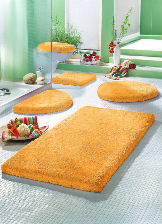 Badgarnituren - Mesana Badgarnitur mit rutschhemmender Rückseite, in Größe 100 (Vorleger halbrund, 50/ 80 cm) bis 112 (Deckelbezug, 47/ 50 cm), in Farbe ZIEGEL Ansicht 11