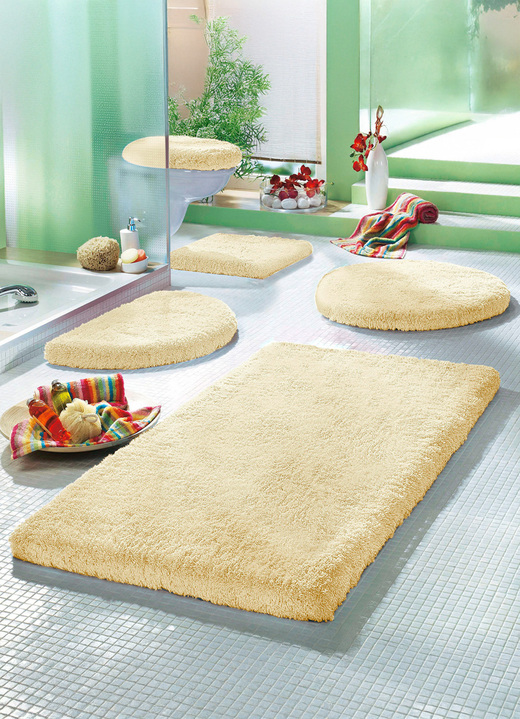 Badgarnituren - Mesana Badgarnitur mit rutschhemmender Rückseite, in Größe 100 (Vorleger halbrund, 50/ 80 cm) bis 112 (Deckelbezug, 47/ 50 cm), in Farbe ZIEGEL Ansicht 7