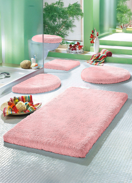 Badgarnituren - Mesana Badgarnitur mit rutschhemmender Rückseite, in Größe 100 (Vorleger halbrund, 50/ 80 cm) bis 112 (Deckelbezug, 47/ 50 cm), in Farbe ZIEGEL Ansicht 12