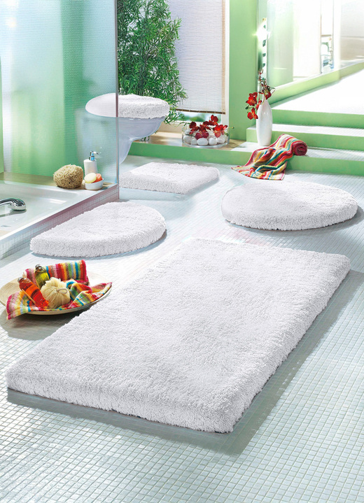 Badgarnituren - Mesana Badgarnitur mit rutschhemmender Rückseite, in Größe 100 (Vorleger halbrund, 50/ 80 cm) bis 112 (Deckelbezug, 47/ 50 cm), in Farbe ZIEGEL Ansicht 6