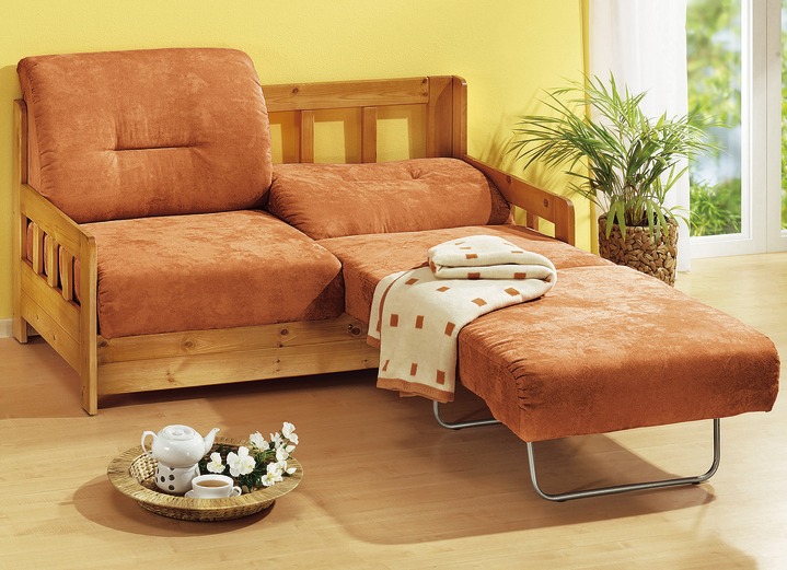 Schlafsofas - Verwandlungssofa aus massiver Kiefer Ansicht 6 Schlafsofas - Verwandlungssofa aus massiver Kiefer, in Farbe BRAUN, in Ausführung Verwandlungssofa Ansicht 6