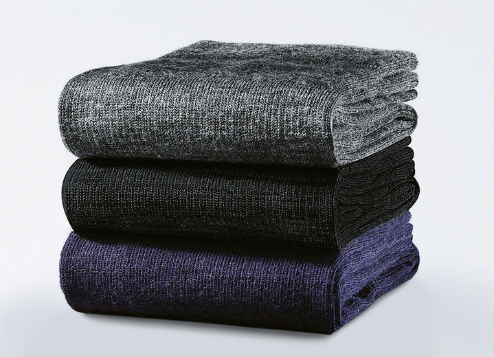 Gesundheitsstrümpfe - Dreierpack Stützkniestrümpfe Ansicht 2 Gesundheitsstrümpfe - Dreierpack Stützkniestrümpfe, in Größe 1 (36–38) bis 4 (45–47), in Farbe MARINE, in Ausführung mit Baumwolle Ansicht 2