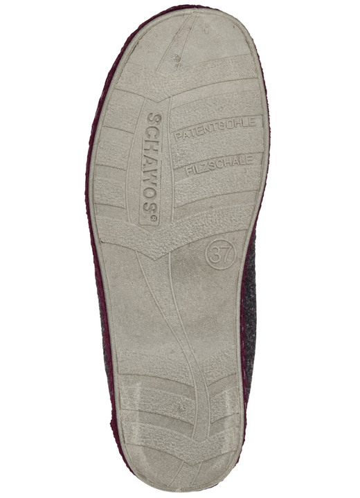 Hausschuhe - Atmungsaktive Damen-Hausschuhe, mit Klettverschluss, in Größe 036 bis 043, in Farbe DUNKELBLAU-HELLGRAU Ansicht 3