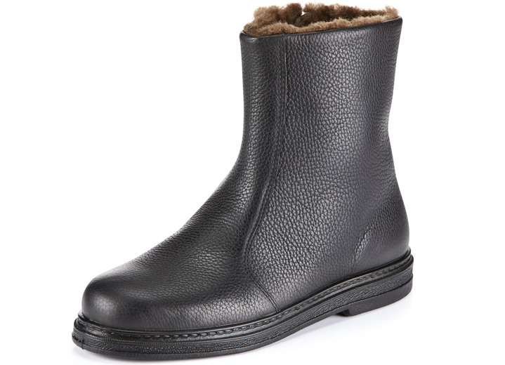 Stiefeletten - GINO GALANTE, gefütterte Herren-Stiefel, Winterschuhe, mit Lammfell, in Größe 040 bis 050, in Farbe MOKKA Ansicht 4