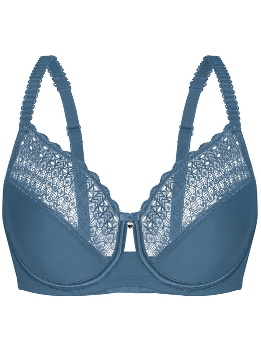 BH mit Spitze - Sassa Zweierpack Bügel-BH Ansicht 3 BH mit Spitze - Sassa Zweierpack Bügel-BH, in Größe 075 bis 100, in Cup B, in Farbe 1X INDIGO, 1X WEISS Ansicht 3