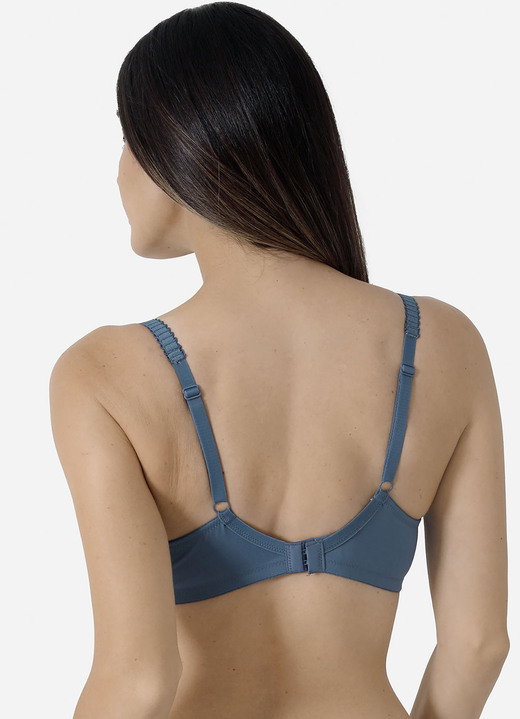 BH mit Spitze - Sassa Zweierpack Bügel-BH, in Größe 075 bis 100, in Cup D, in Farbe 1X EISBLAU, 1X WEISS Ansicht 16