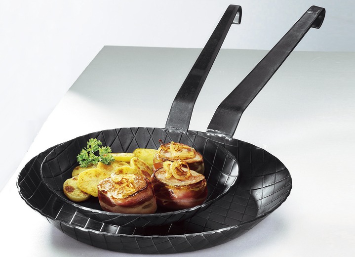 Töpfe & Pfannen - Eisenpfannen-Set, 2-teilig, in Farbe GRAU Ansicht 1