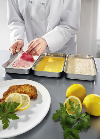 - Panier-Set, 3-teilig. aus rostfreiem Edelstahl, in Farbe EDELSTAHL