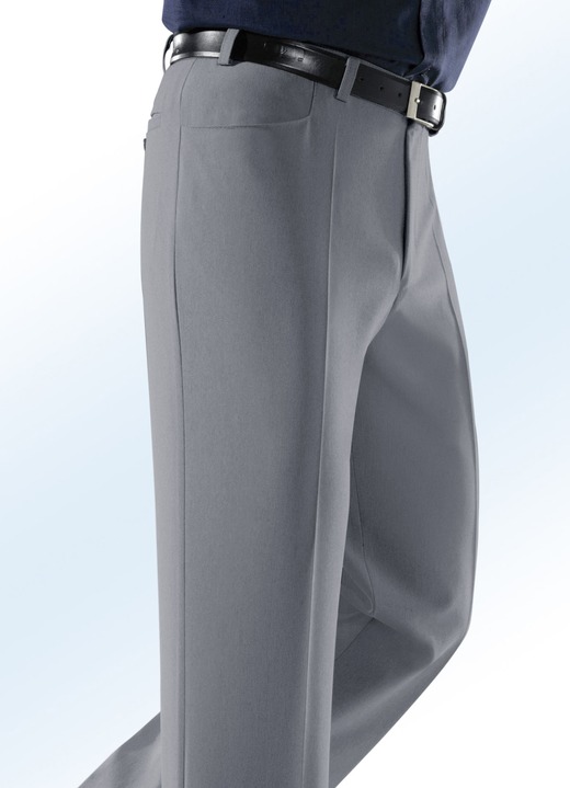 Hosen - „Klaus Modelle“-Hose mit Seitentaschen in 5 Farben Ansicht 4 Hosen - „Klaus Modelle“-Hose mit Seitentaschen in 5 Farben, in Größe 025 bis 060, in Farbe SCHILF MELIERT Ansicht 4