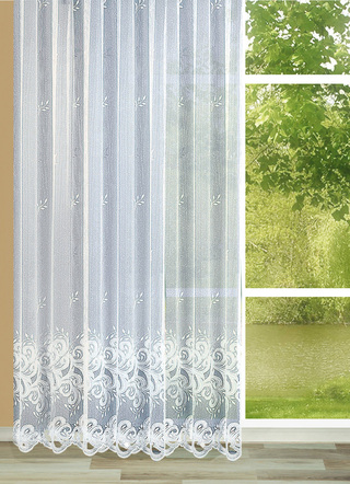 Klassisch - Fabelhafter Lang-Store mit Universalschienenband – Farbe WEISS – Ansicht  Klassisch - Fabelhafter Lang-Store mit Universalschienenband, in Größe 176 (Langstore, 175x300 cm) bis 298 (Langstore, 245x600 cm), in Farbe WEISS – Farbe WEISS – Ansicht