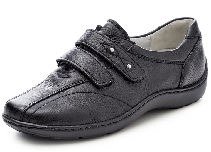 Slipper & Schnürschuhe - Waldläufer, bequeme Damen-Slipper, Weite H, mit herausnehmbarem Fußbett Ansicht 22 Slipper & Schnürschuhe - Waldläufer, bequeme Damen-Slipper, Weite H, mit herausnehmbarem Fußbett, in Größe 3 1/2 bis 8, in Farbe DUNKELBLAU Ansicht 22