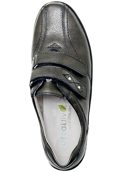 Slipper & Schnürschuhe - Waldläufer, bequeme Damen-Slipper, Weite H, mit herausnehmbarem Fußbett, in Größe 3 1/2 bis 8, in Farbe ALTSILBER Ansicht 2