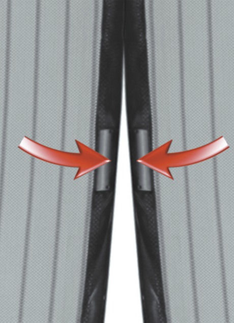 Gartengeräte und Zubehör - Insektenvorhang mit Magnetsystem, Schließt automatisch!, in Farbe SCHWARZ Ansicht 2