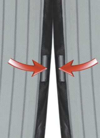 Gartengeräte und Zubehör - Insektenvorhang mit Magnetsystem, Schließt automatisch!, in Farbe SCHWARZ – Farbe SCHWARZ – Ansicht 