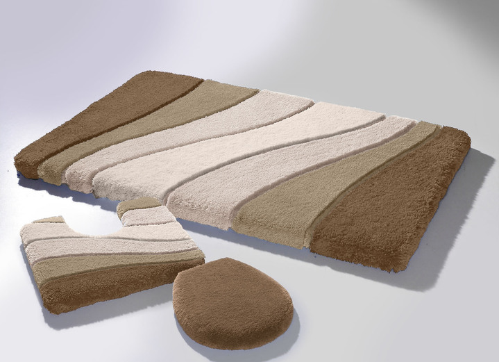 Badgarnituren - Barfußweiche Badgarnitur aus dem Traditionshaus Meusch, in Größe 100 (Vorleger, 55/65 cm) bis 112 (WC-Deckelbezug mit Kordel), in Farbe BLAU Ansicht 5