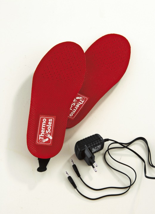 Schuhe & Einlagen - Beheizbare Thermosohlen, verschiedene Ausführungen, in Größe L bis XXL, in Farbe ROT, in Ausführung Ohne Fernbedienung Ansicht 1