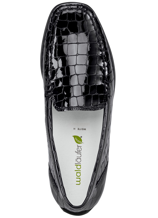 Slipper & Schnürschuhe - Waldläufer, stilvolle Damen-Slipper, Weite H, mit herausnehmbarem Fußbett, in Größe 4 1/2 bis 9, in Farbe SCHWARZ Ansicht 2