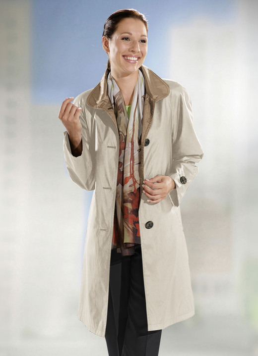 Lang - Kurzmantel in ausgestellter Form Ansicht 3 Lang - Kurzmantel in ausgestellter Form, in Größe 040 bis 056, in Farbe SCHWARZ Ansicht 3