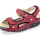 Sandaletten & Pantoletten - Waldläufer, sportliche Damen-Sandalen, Weite H, mit herausnehmbarem Fußbett – Farbe GRANATROT-SCHWARZ – Ansicht 1 Sandaletten & Pantoletten - Waldläufer, sportliche Damen-Sandalen, Weite H, mit herausnehmbarem Fußbett, in Größe 3 1/2 bis 8, in Farbe MARINE-BEIGE – Farbe GRANATROT-SCHWARZ – Ansicht 1