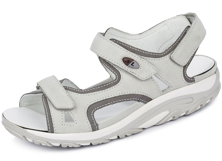 Sandaletten & Pantoletten - Waldläufer, sportliche Damen-Sandalen, Weite H, mit herausnehmbarem Fußbett Ansicht 5 Sandaletten & Pantoletten - Waldläufer, sportliche Damen-Sandalen, Weite H, mit herausnehmbarem Fußbett, in Größe 3 1/2 bis 8, in Farbe MARINE-BEIGE Ansicht 5