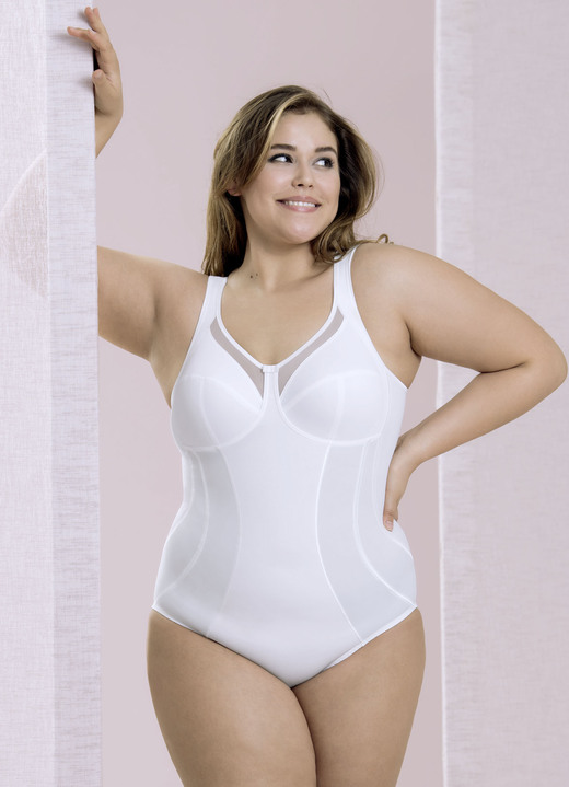 Korseletts - Anita Hosenkorselett mit transparenten Tülleinsätzen Ansicht 2 Korseletts - Anita Hosenkorselett mit transparenten Tülleinsätzen, in Größe 075 bis 120, in Cup B, in Farbe WEISS Ansicht 2