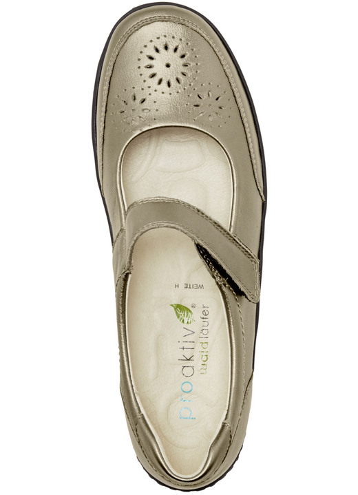 Weite H - Waldläufer, bequeme Damen-Slipper, Weite H, mit herausnehmbarem Fußbett, in Größe 4 bis 8 1/2, in Farbe NATURWEISS Ansicht 5