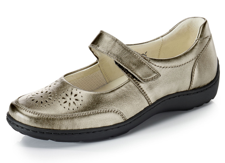 Weite H - Waldläufer, bequeme Damen-Slipper, Weite H, mit herausnehmbarem Fußbett Ansicht 7 Weite H - Waldläufer, bequeme Damen-Slipper, Weite H, mit herausnehmbarem Fußbett, in Größe 4 bis 8 1/2, in Farbe BLEU Ansicht 7