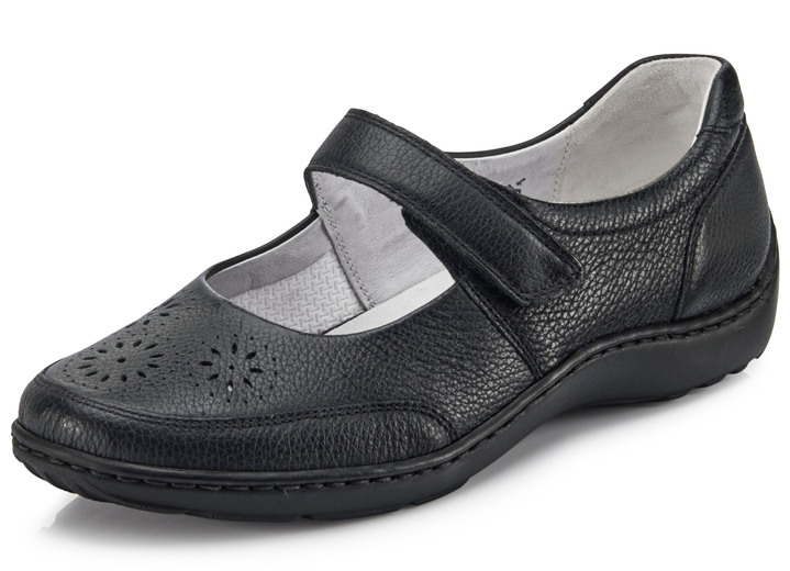 Weite H - Waldläufer, bequeme Damen-Slipper, Weite H, mit herausnehmbarem Fußbett, in Größe 4 bis 8 1/2, in Farbe NATURWEISS Ansicht 7