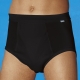 Inkontinenz - Herren Inkontinenz-Slip, in Größe 005 bis 011, in Farbe WEISS, in Ausführung Herren-Slip – Farbe SCHWARZ – Ansicht 1